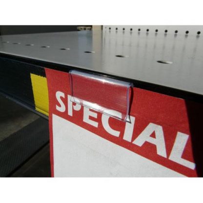 25mm Clear Shelf Talker Clips (500pcs)