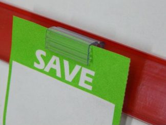 25mm Clear Shelf Talker Grip Clips (100pcs)