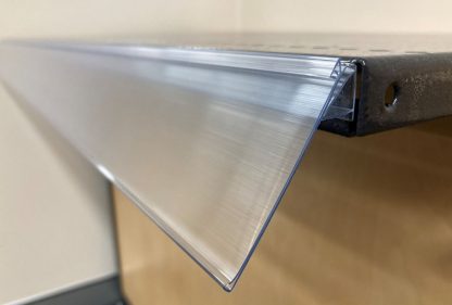 52mm Hinged Angled Shelf Talker Grip Data Strip with Adhesive 1200mm - Image 2