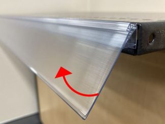 52mm Hinged Angled Shelf Talker Grip Data Strip with Adhesive 1200mm