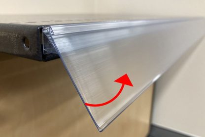 52mm Hinged Angled Shelf Talker Grip Data Strip with Adhesive 1200mm - Image 3