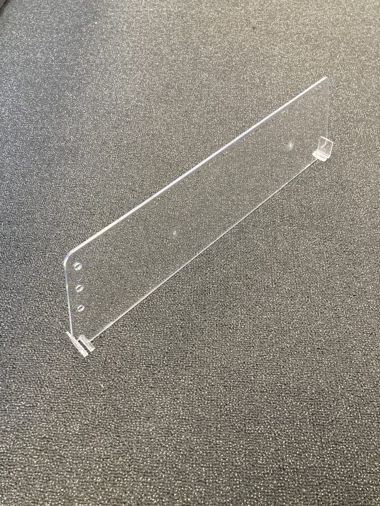 120mm High Clear Shelf Dividers