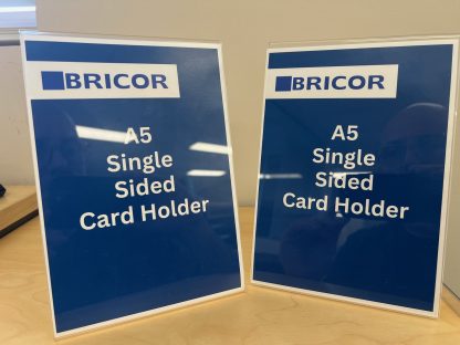 Single Sided Card Holders Clear 2mm Acrylic - Image 2