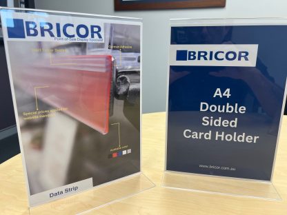 Double Sided Card Holders Clear 2mm Acrylic