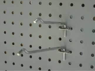 Single Prong Chrome Peg Hooks (Flat Metal Panel)
