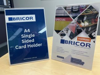 Single Sided Card Holders Clear 2mm Acrylic