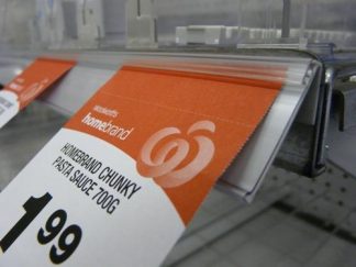 26mm Shelf Talker Angled Grip Data Strip (Adhesive)