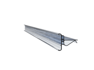 Clip on Glass Shelf Rail