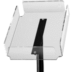 A4 Brochure Holder Stand - Black Base / Pole