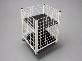 Wire Mesh Impulse Bin - White